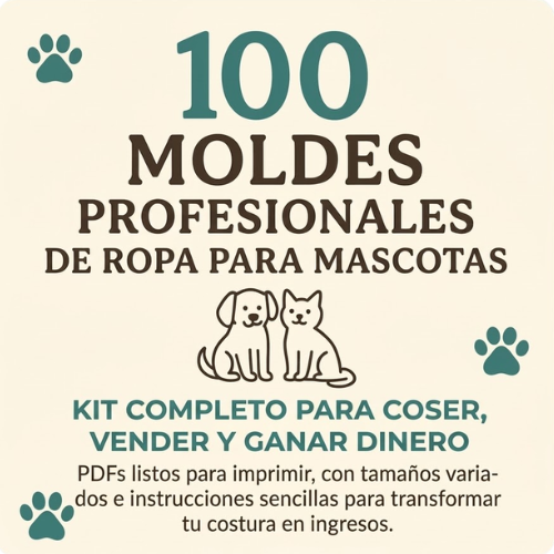 MOLDES PROFESIONALES DE ROPA PARA MASCOTAS™ + 7 BONUSES DE REGALO